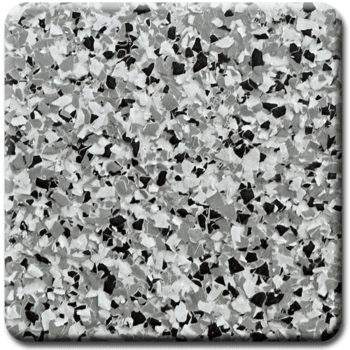 Epoxy flooring Premium Granite garage floor coating color sample